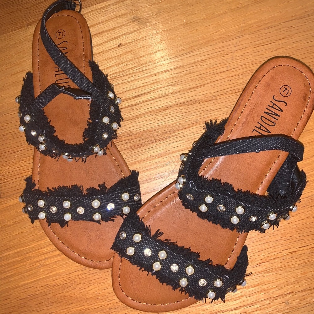 Pearl Studded Sandals